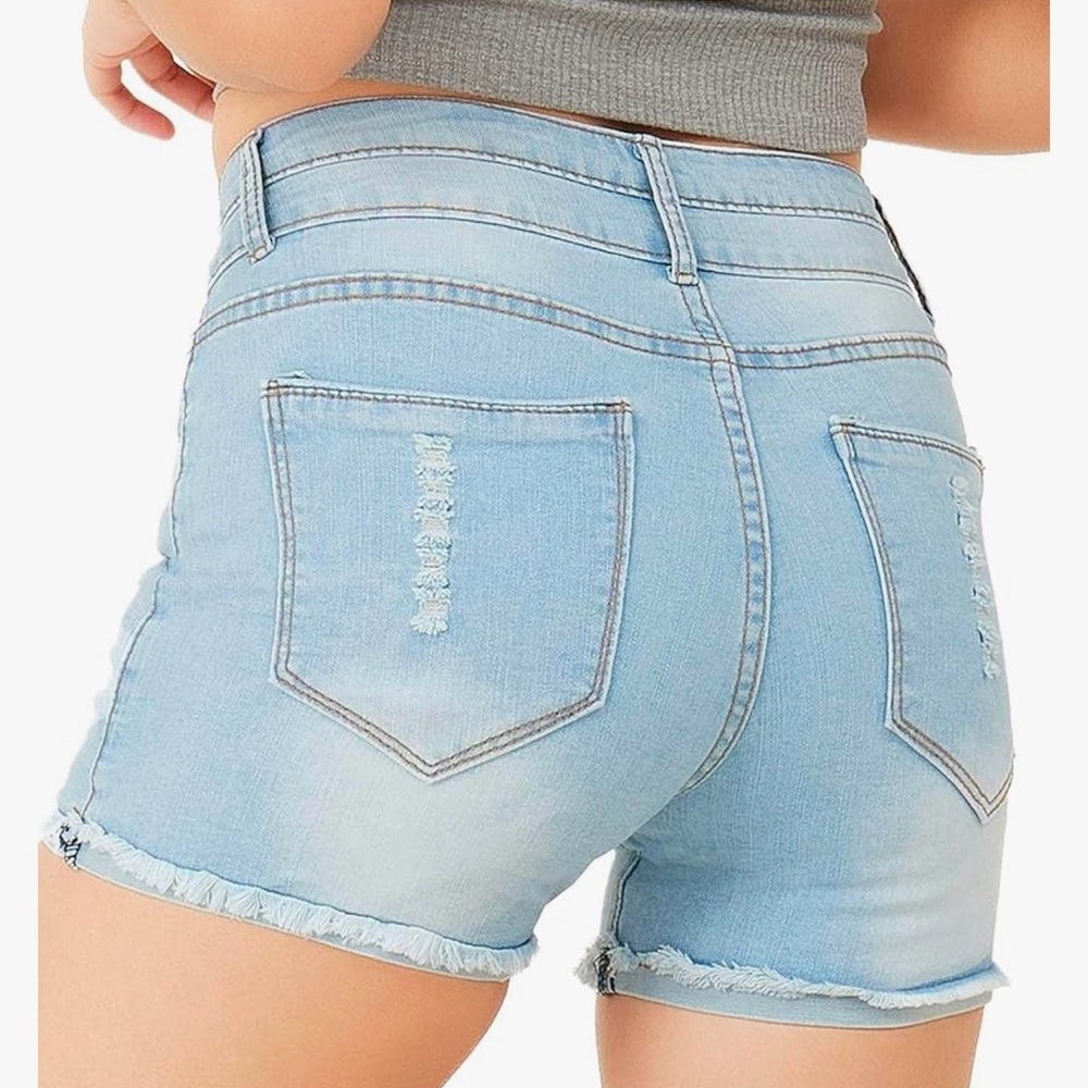 Light Blue Denim Women's Shorts